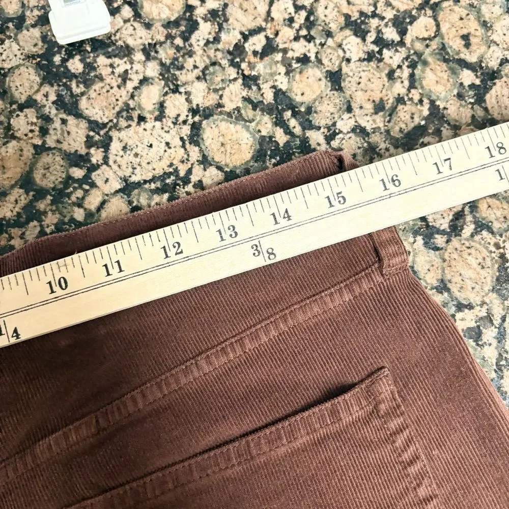 J.Crew Cropped Wide Leg Corduroy Pants Women’s Size 29P Brown High Rise
